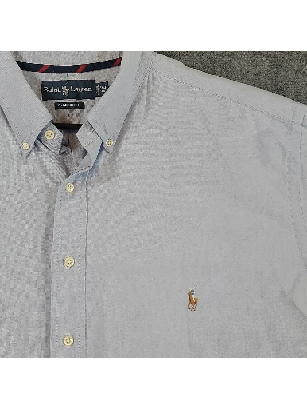 Polo Ralph Lauren Shirt Mens SZ 2XLT Light Blue Oxford SS Classic Tall 510